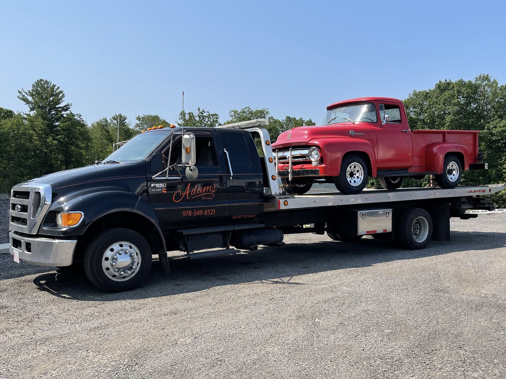 antique truck towing